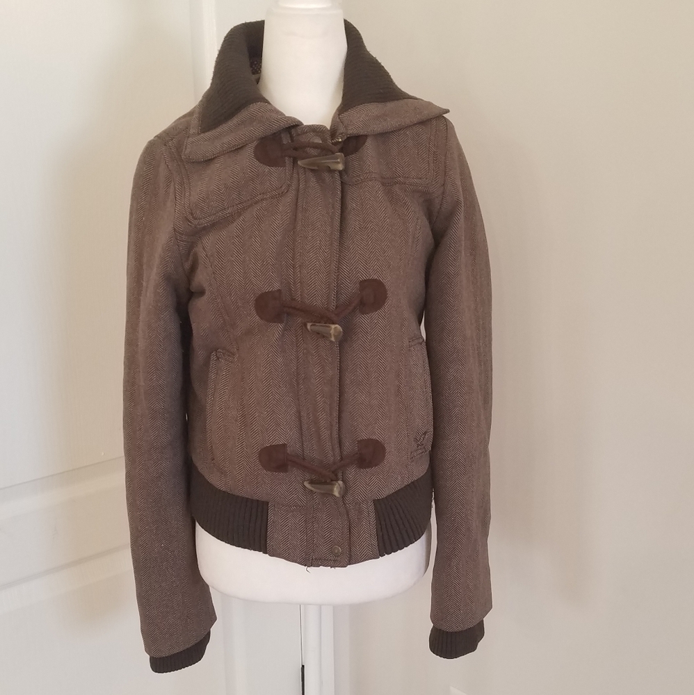 Y2k American Eagle wool blend bomber jacket